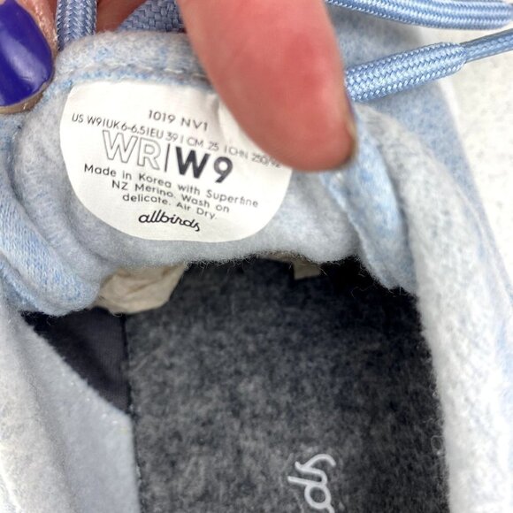 AllBirds Wool Runners Light Blue 9 - Picture 2 of 9